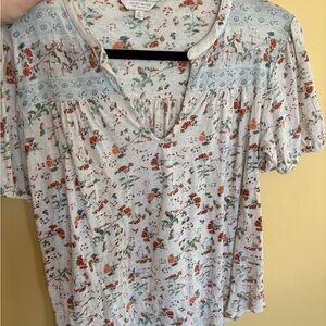 Lucky Brand Floral Print Women's Top - Multicolor